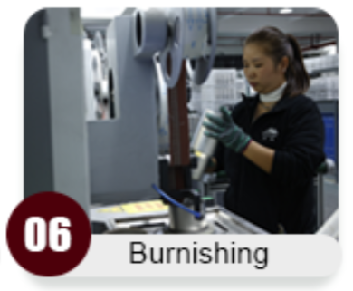 Water Bottles Production Process Burnishing